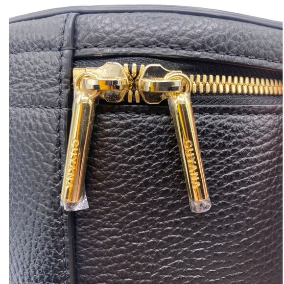 NWOT Cuyana Pebbled Leather Wellness Case Travel Jewelry Black Gold Hardware - Picture 5 of 9